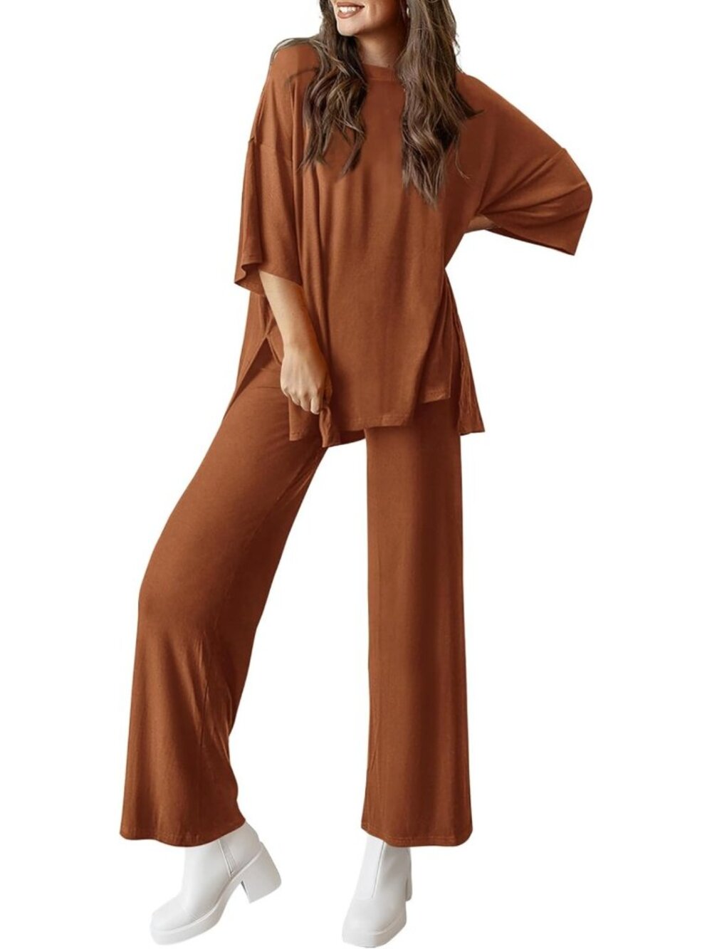 Chic Two-Piece Lounge Set for Women | Comfy Matching Outfit | Casual Wear